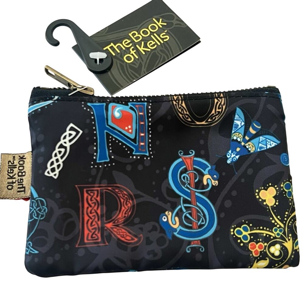 Trinity College Dublin The Book of Kells Zip Pouch NWT Celtic Print Ireland